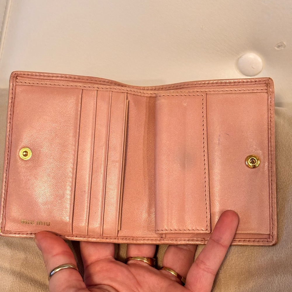 MIU MIU Matelasse Orchidea Blush Pink Quilted Compact Wallet W/ COA - Picture 11 of 15